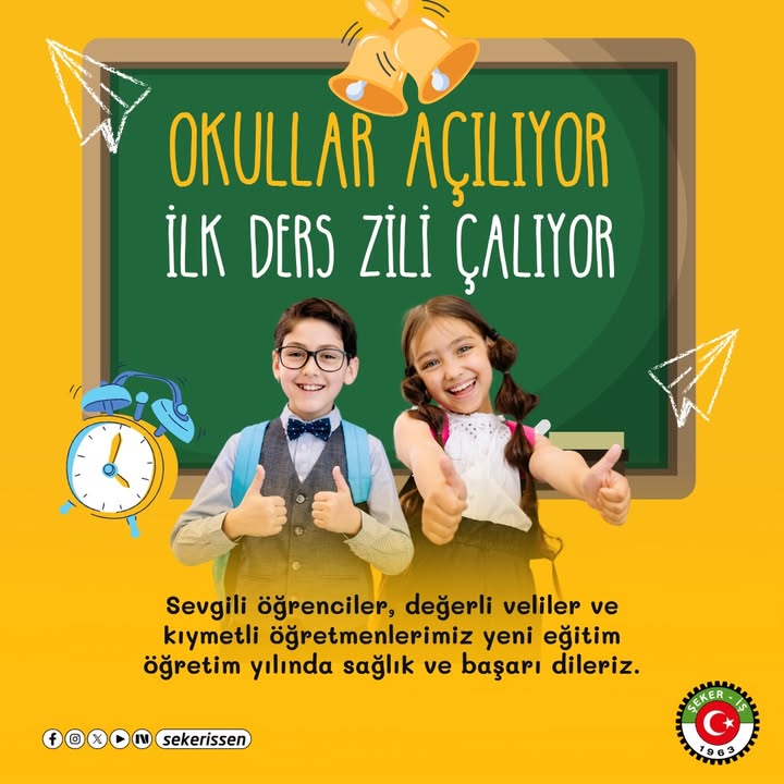 Tüm öğrencilerimize öğrenmenin heyecanını, başarının mutluluğunu ve sağlıkla geçirecekleri güzel bir eğitim dönemi dili…